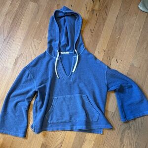 Marine Layer Blue Cropped Hoodie